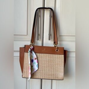 EUC Nanette Lepore Women's Petro Logo Tote with Scarf